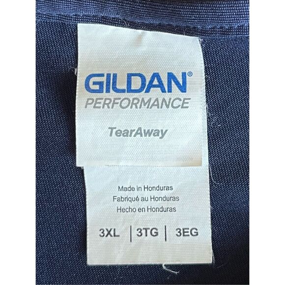 Mens Gildan Performance Dri-fit Las Vegas Short Sleeve T-shirt - Navy - Sz 3XL - Picture 4 of 5